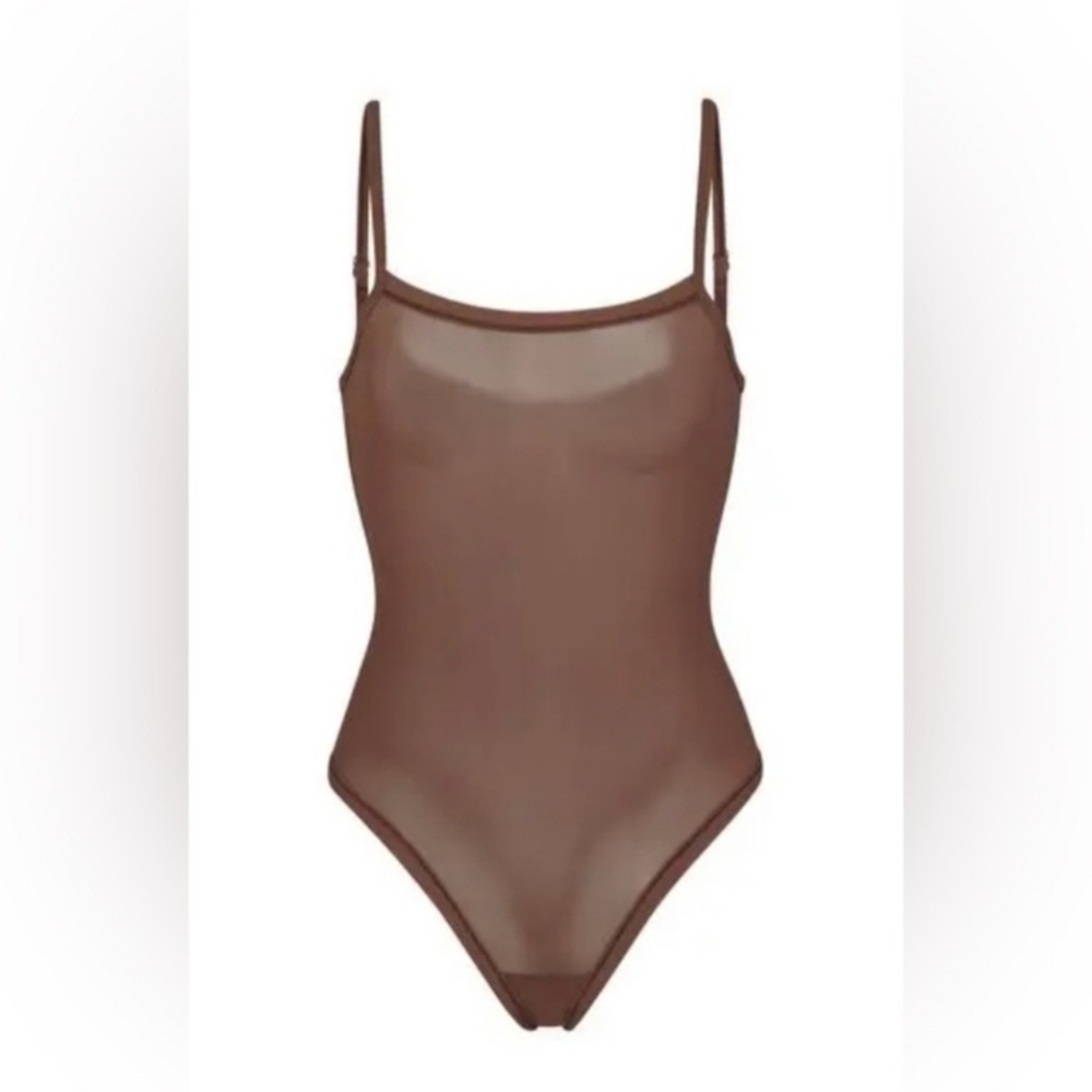 Skims Summer Mesh Strappy Bodysuit in JASPER/ 3X, 4X/ NWT